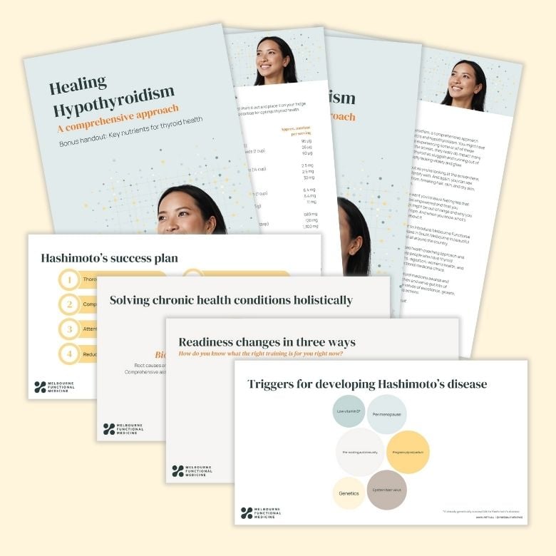 layered display of healing hypothyroidism handouts